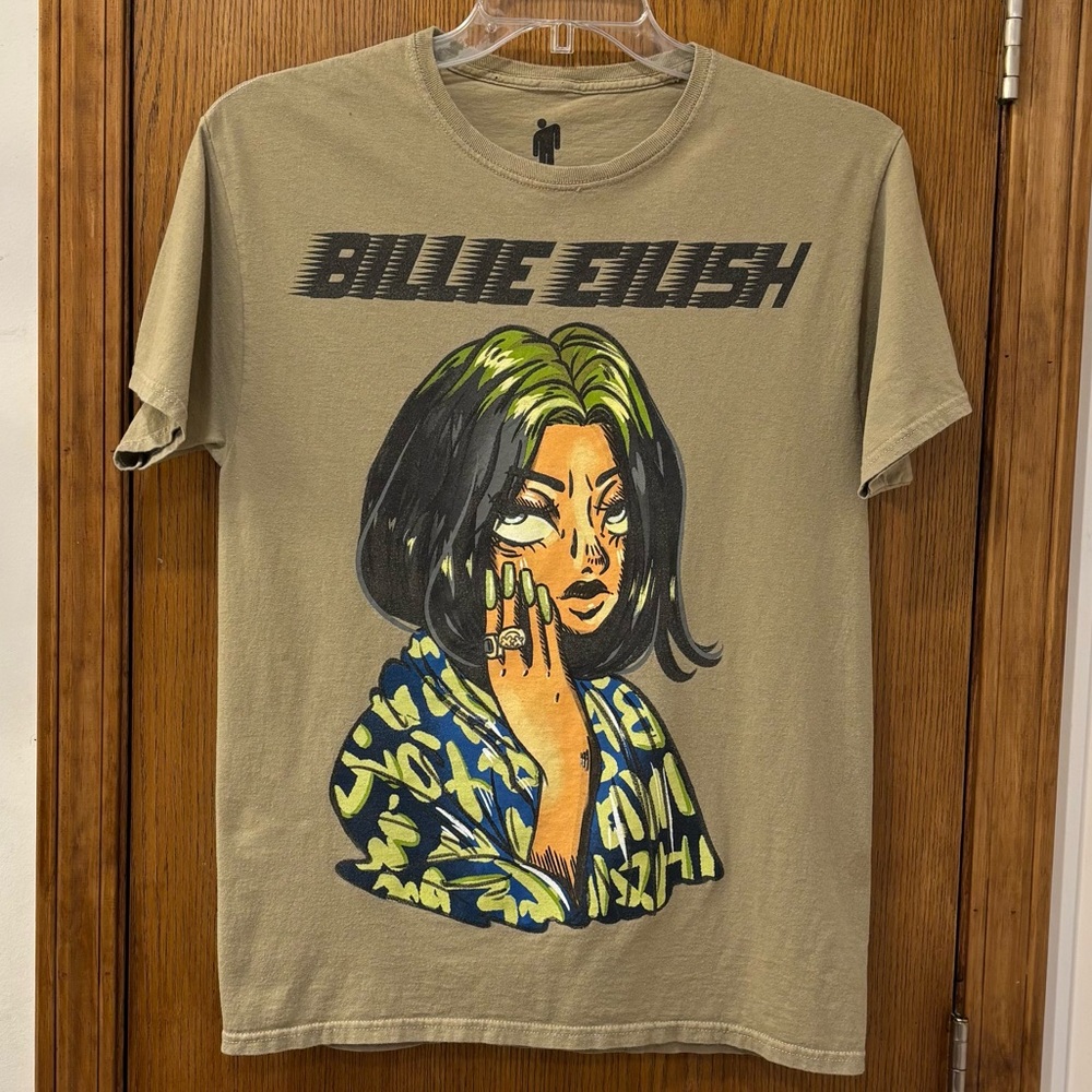 Billie Eilish anime portrait tee, medium